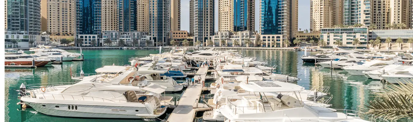 yachts in dubai harbour use aethic reef safe sunscreen